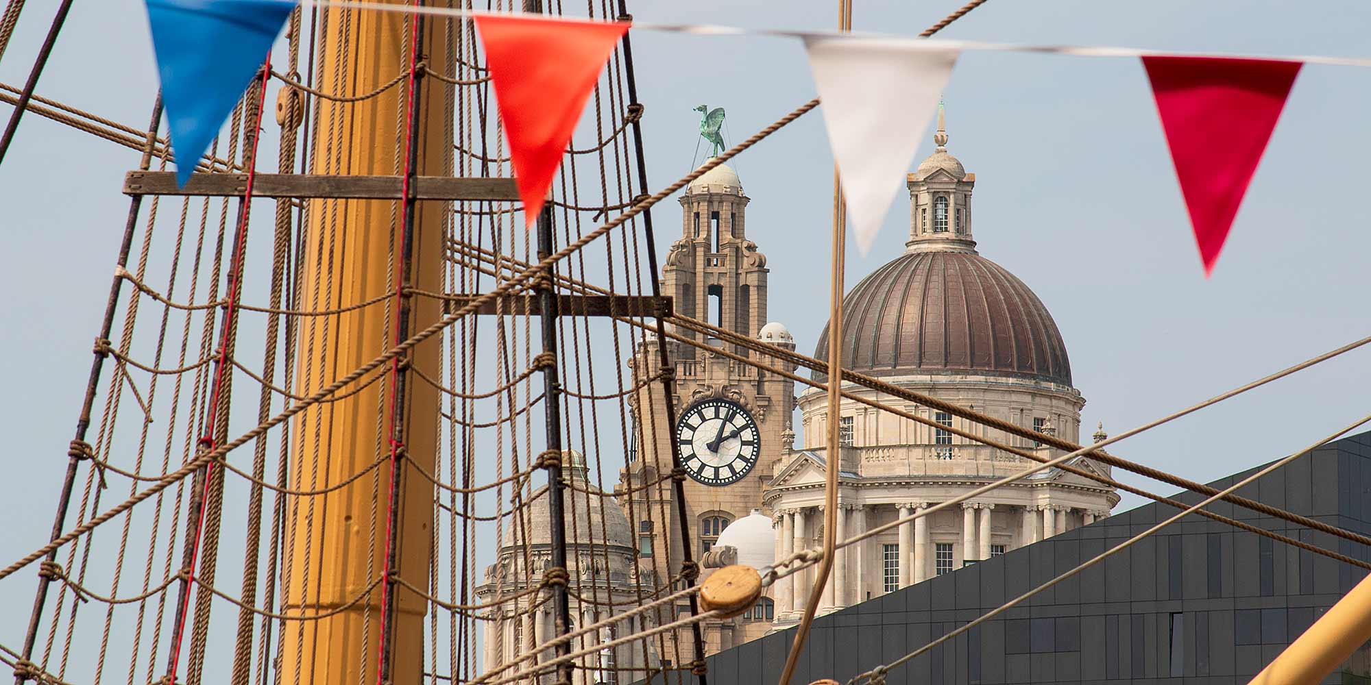 The iconic Liver Building in Liverpool